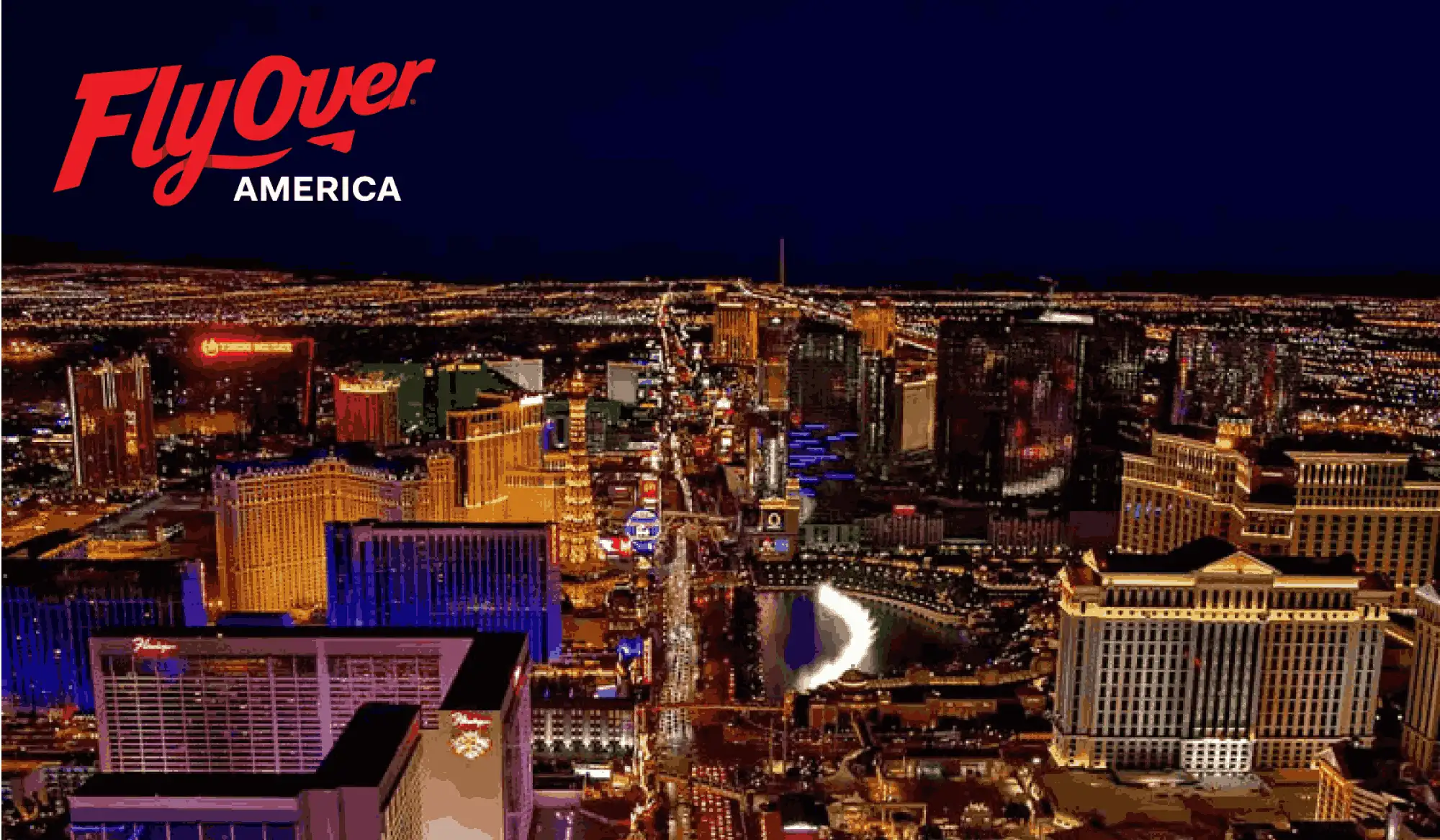 Night Flight Over Las Vegas Strip