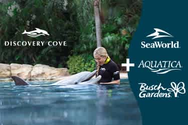 Dolphin Swim Package with SeaWorld Orlando Aquatica Orlando & Busch Gardens Tampa  (3 Parks)