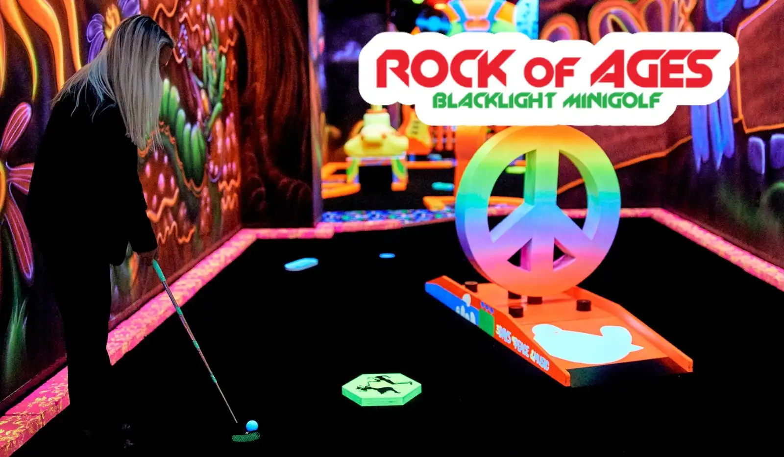 Rock of Ages Blacklight Minigolf
