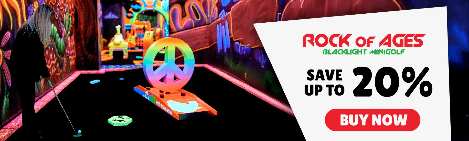 Rock of Ages Blacklight Minigolf