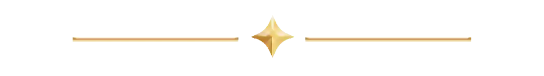 A gold horizontal line with a star-shaped center ornament on a white background